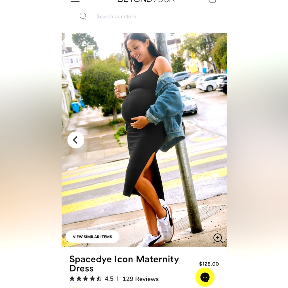 Beyond the Bump Spacedye Icon Maternity Dress, Color Core, Size xs